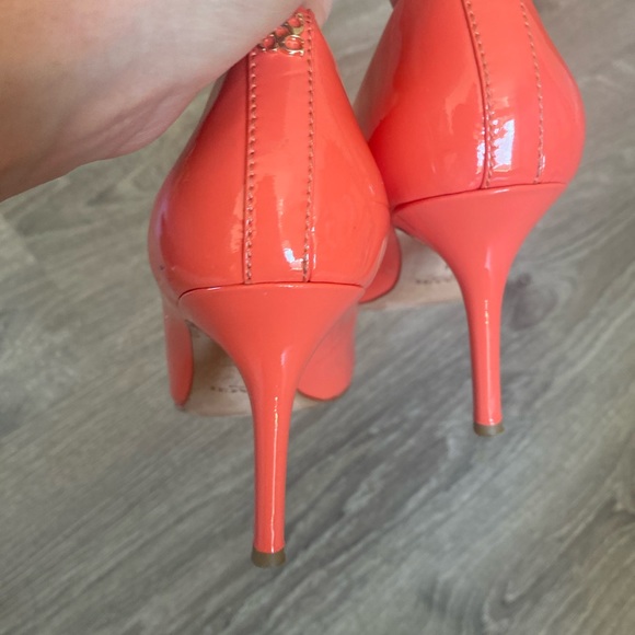 COACH | Salmon Pink Patent Leather Stilettos - Picture 7 of 8